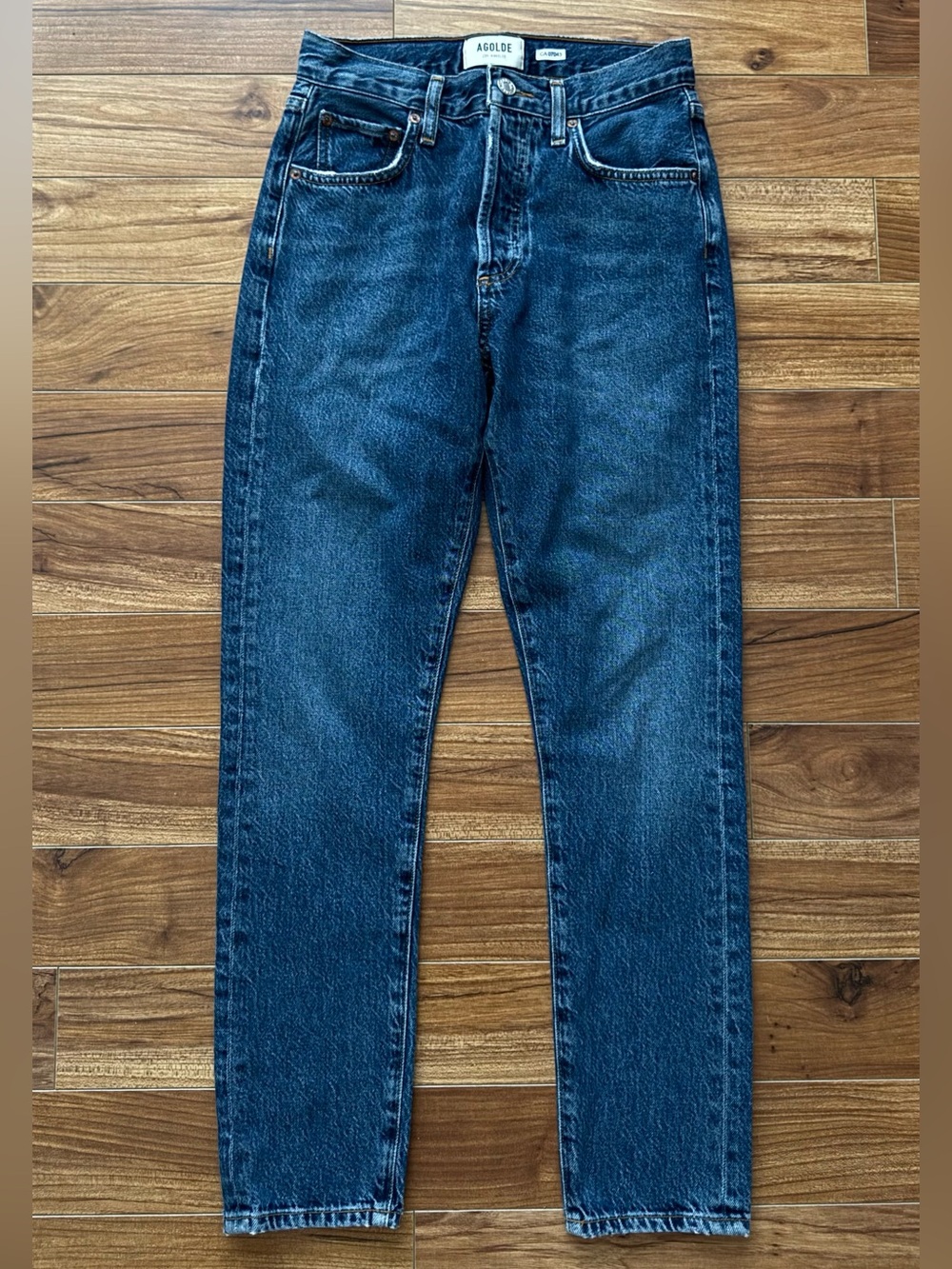 AGOLDE 90's Pinch Waist High Rise Straight Leg Jeans Dark Wash Size 23